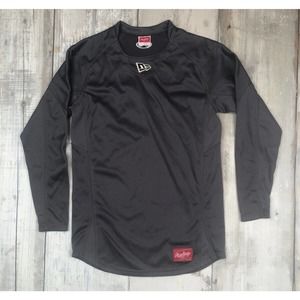 Rawlings New Era Gray Baseball Pullover Long Sleeve Grey Shirt Small